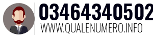 Numero di telefono 03464340502 03464340502