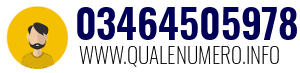 Numero di telefono 03464505978 03464505978