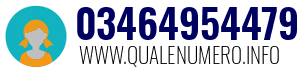 Numero di telefono 03464954479 03464954479