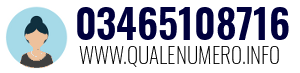 Numero di telefono 03465108716 03465108716