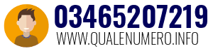 Numero di telefono 03465207219 03465207219