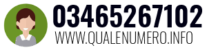 Numero di telefono 03465267102 03465267102