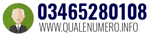 Numero di telefono 03465280108 03465280108