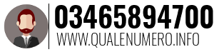 Numero di telefono 03465894700 03465894700