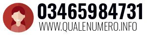 Numero di telefono 03465984731 03465984731