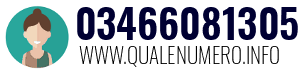 Numero di telefono 03466081305 03466081305