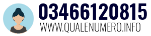 Numero di telefono 03466120815 03466120815