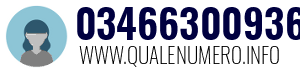 Numero di telefono 03466300936 03466300936