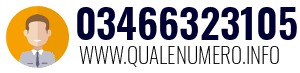 Numero di telefono 03466323105 03466323105