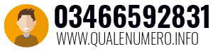 Numero di telefono 03466592831 03466592831