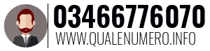 Numero di telefono 03466776070 03466776070