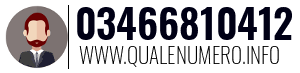 Numero di telefono 03466810412 03466810412