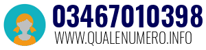Numero di telefono 03467010398 03467010398
