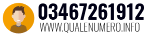 Numero di telefono 03467261912 03467261912
