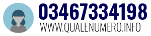 Numero di telefono 03467334198 03467334198