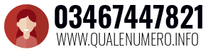 Numero di telefono 03467447821 03467447821