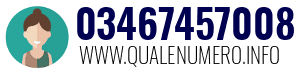 Numero di telefono 03467457008 03467457008