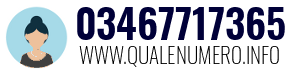 Numero di telefono 03467717365 03467717365