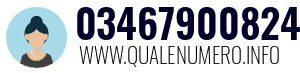 Numero di telefono 03467900824 03467900824