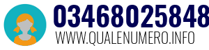 Numero di telefono 03468025848 03468025848