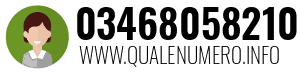 Numero di telefono 03468058210 03468058210