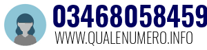 Numero di telefono 03468058459 03468058459