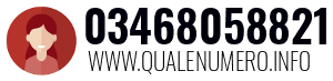 Numero di telefono 03468058821 03468058821