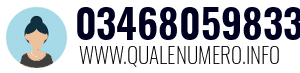 Numero di telefono 03468059833 03468059833