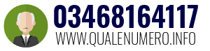 Numero di telefono 03468164117 03468164117
