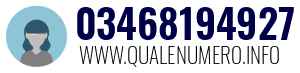 Numero di telefono 03468194927 03468194927