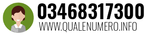 Numero di telefono 03468317300 03468317300