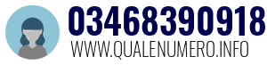 Numero di telefono 03468390918 03468390918