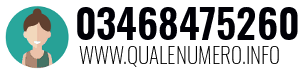Numero di telefono 03468475260 03468475260