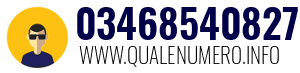 Numero di telefono 03468540827 03468540827