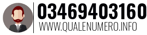 Numero di telefono 03469403160 03469403160