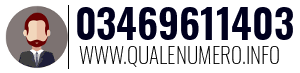 Numero di telefono 03469611403 03469611403