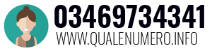 Numero di telefono 03469734341 03469734341