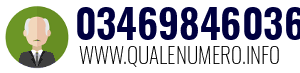 Numero di telefono 03469846036 03469846036