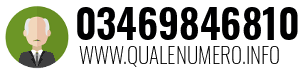 Numero di telefono 03469846810 03469846810