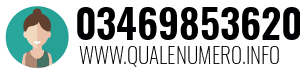 Numero di telefono 03469853620 03469853620