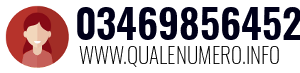 Numero di telefono 03469856452 03469856452