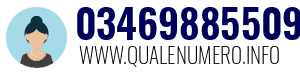 Numero di telefono 03469885509 03469885509