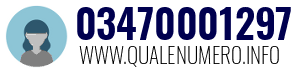Numero di telefono 03470001297 03470001297