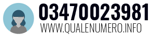 Numero di telefono 03470023981 03470023981
