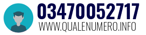Numero di telefono 03470052717 03470052717