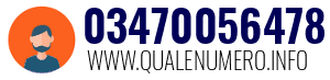 Numero di telefono 03470056478 03470056478