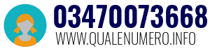Numero di telefono 03470073668 03470073668