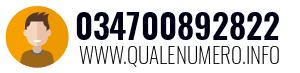 Numero di telefono 034700892822 034700892822