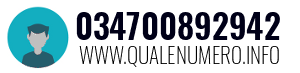 Numero di telefono 034700892942 034700892942