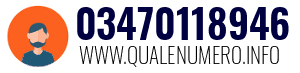 Numero di telefono 03470118946 03470118946